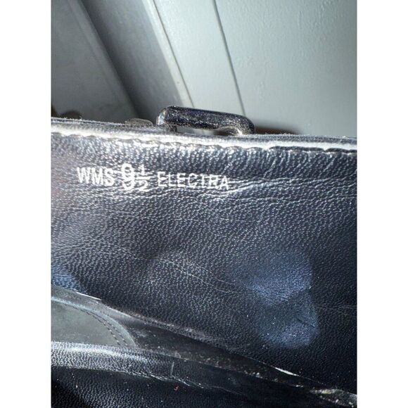 Report Electra Black Buckle Ankle Boots Heels Motorcycle Biker Goth Emo Size 9.5 - Picture 8 of 13